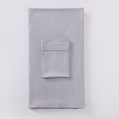 Black minimalist modal bottom hat integrated scarf, folded neatly on a white background. - Image 10
