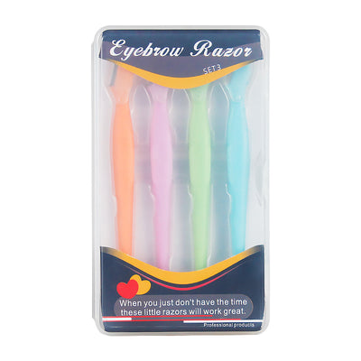 Set de 4 Rasuradores de Cejas con Mango Recto - Herramientas de Belleza Profesional Anti-Arañazos - Image 7