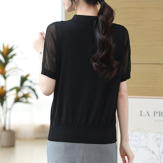 Camiseta Fresca de Seda Helada para Verano - Manga Corta Mujer - Image 4