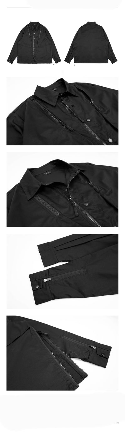 Camisa de Trabajo Funcional Oversize Deconstruida Manga Larga - Image 12