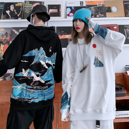 Sudadera con Capucha Oversized National Tide - Bordado Unisex Estilo Urbano