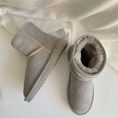 Botas de Nieve para Mujer con Plataforma de Cuero y Forro Polar - Image 13