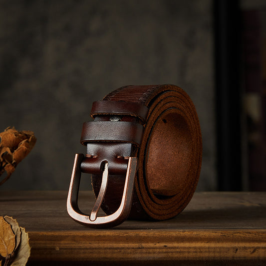 Cinturón Casual de Cuero para Hombre - Diseño Artesanal Personalizado