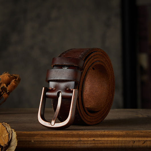 Cinturón Casual de Cuero para Hombre - Diseño Artesanal Personalizado