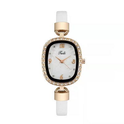 Conjunto Reloj Pulsera Mujer Cuarzo con Cinturón Mármol y Cristales - Image 15
