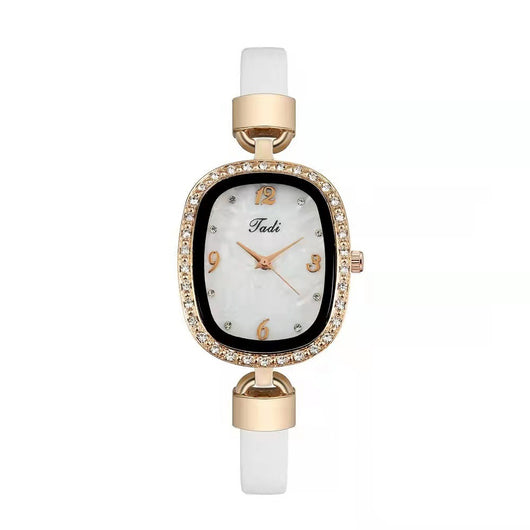 Conjunto Reloj Pulsera Mujer Cuarzo con Cinturón Mármol y Cristales - Image 15