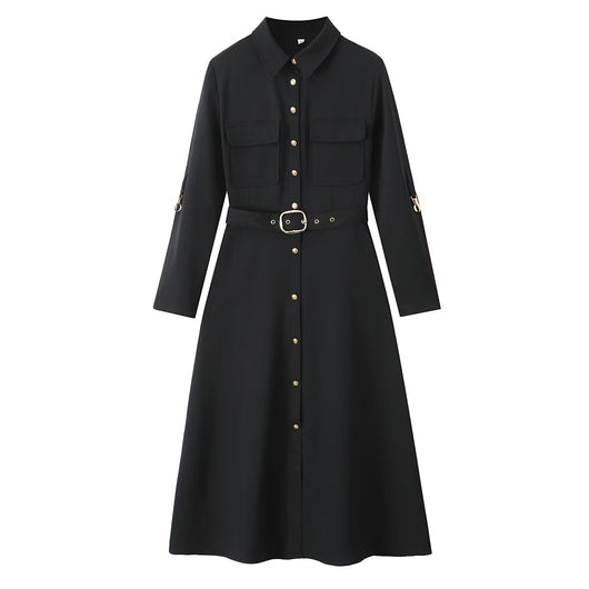 Vestido Midi Camisero con Bolsillos y Solapa - Corte A - Image 28