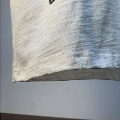 Camiseta Blanca de Algodón para Hombre - Verano Suelta Talla Grande Manga Corta Bordada - Image 12