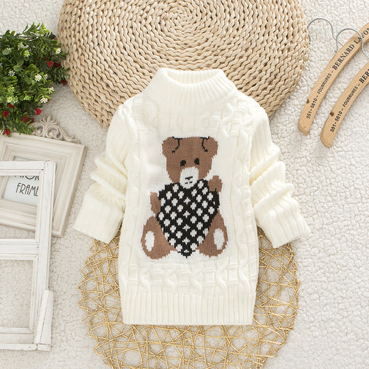 Suéter Infantil Cuello Alto Estilo Coreano - Image 7