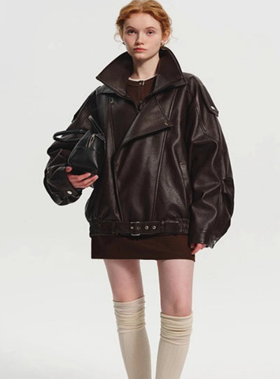 Chaqueta de Cuero Acolchada con Forro Polar - Image 3