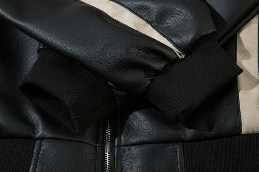 Chaqueta de Cuero Suelta con Letras Bordadas Estilo Europeo Americano - Image 17