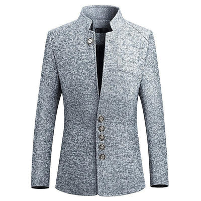 Chaqueta Cuello Alto Estilo Caballero Británico - Image 2