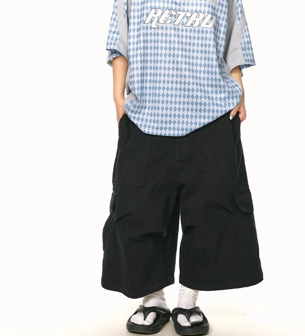 Shorts de Trabajo Vintage Estilo Americano con Bolsillos Grandes - Image 3