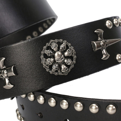 Cinturón Hip Hop con Hebilla Cráneo para Hombre - Estilo Personalidad - Image 4
