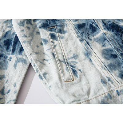 Chaqueta de Mezclilla Tie-Dye Estilo Nacional - Image 11