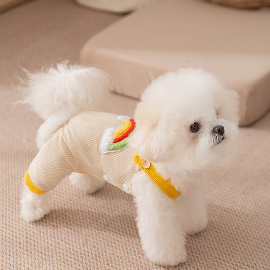 Mono Arcoíris de Pana para Perros Pequeños - Overol de Invierno - Image 14