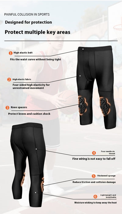 Leggings Deportivos Cortos con Protectores de Rodilla Integrados - Image 10