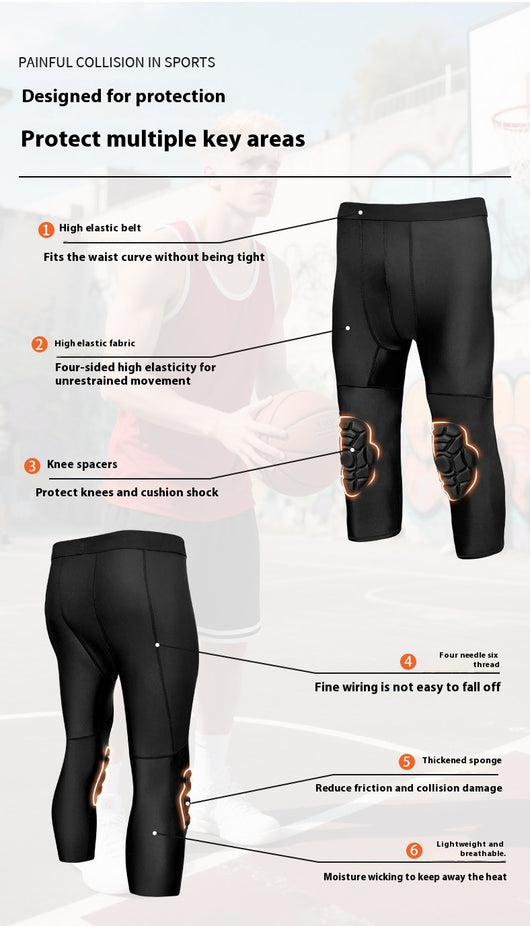 Leggings Deportivos Cortos con Protectores de Rodilla Integrados - Image 10