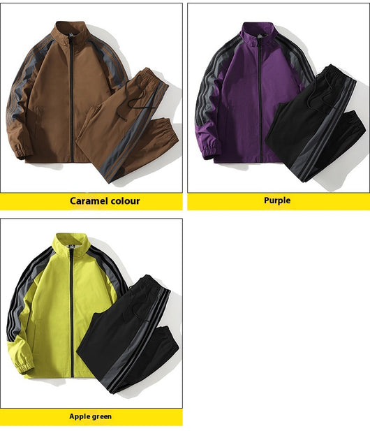 Conjunto Deportivo Casual de 2 Piezas con Cuello Mao para Hombre - Image 19