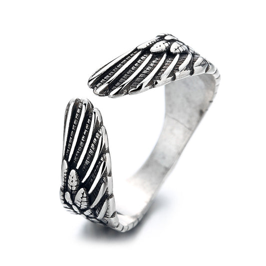 Anillo Alas de Ángel Guardián para Mujer con Plumas - Image 2