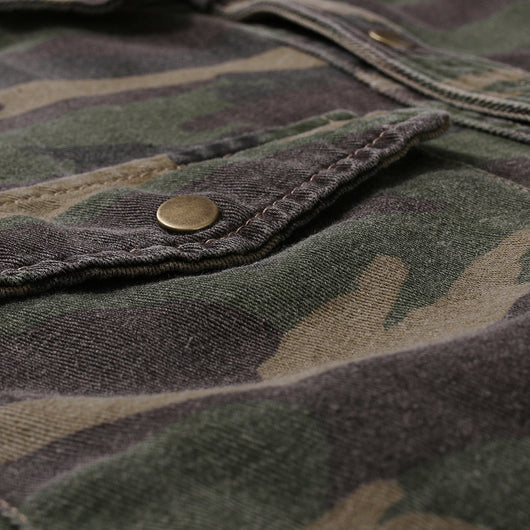 Camisa Camuflaje Slim Fit con Bolsillos - Manga Corta Estilo Coreano - Image 11