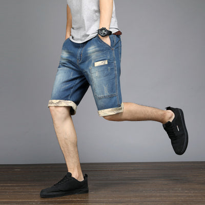 Shorts Denim Recto Suelto con Parches Five Points para Hombre - Image 3
