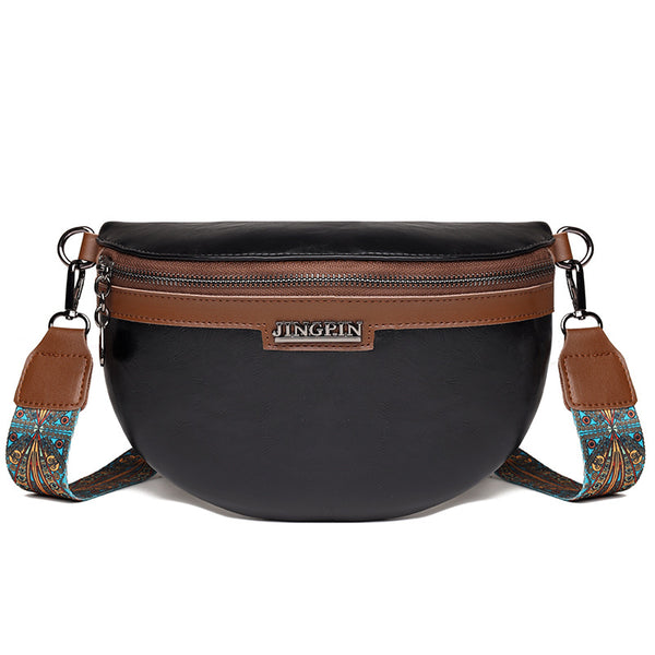 Bolso Bandolera Semilunar con Textura en Pecho para Mujer - Image 5