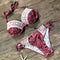 Bikini Deportivo Push-up con Encaje para Mujer - Traje de Baño Halter Sexy