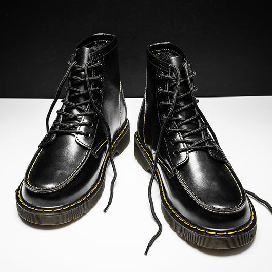 Botas Martin de Cuero Genuino Estilo Británico Premium con Forro de Cachemira - Image 13