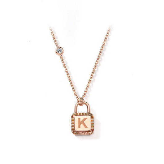 Collar Colgante Cuadrado con 26 Letras en Oro Laminado 18K - Image 41