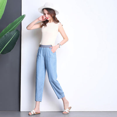 Pantalones Harem de Tencel Drapeado - Image 9