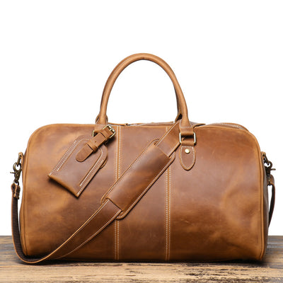 Bolsa de Viaje Portátil para Hombre en Cuero Genuino Estilo Retro - Image 29