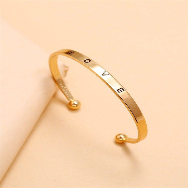 Pulsera Abierta de Aleación Love para Mujer - Image 4