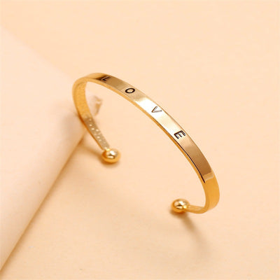 Pulsera Abierta de Aleación Love para Mujer - Image 4
