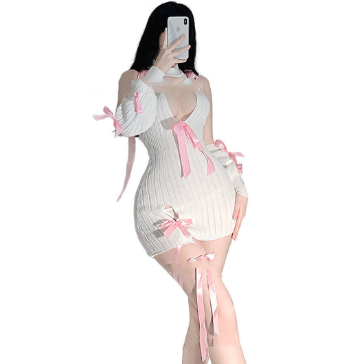 Vestido Suéter con Moño para Mujer - Image 7
