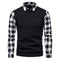 Suéter Tipo Camisa con Solapa - Abrigo Tejido Doble Textura para Hombre Otoño Invierno