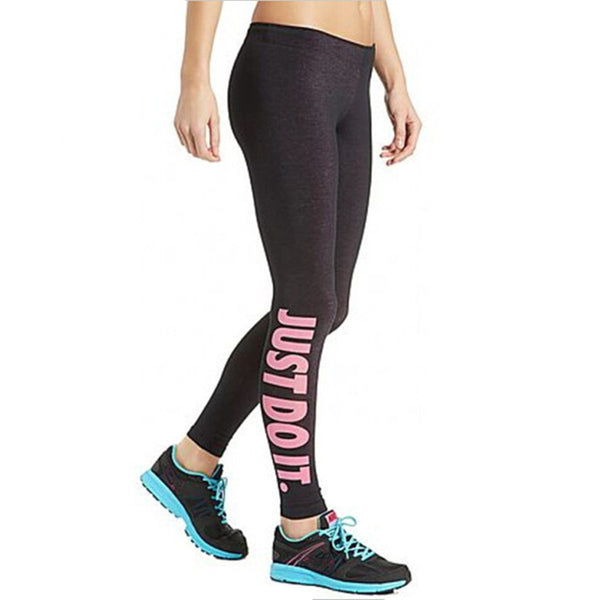 Leggings Deportivos con Estampado de Letras para Mujer - Pantalones Slim Pencil DDK12