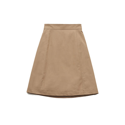 Falda A-Línea Cintura Alta de Algodón con Cuello de Solapa - Image 11