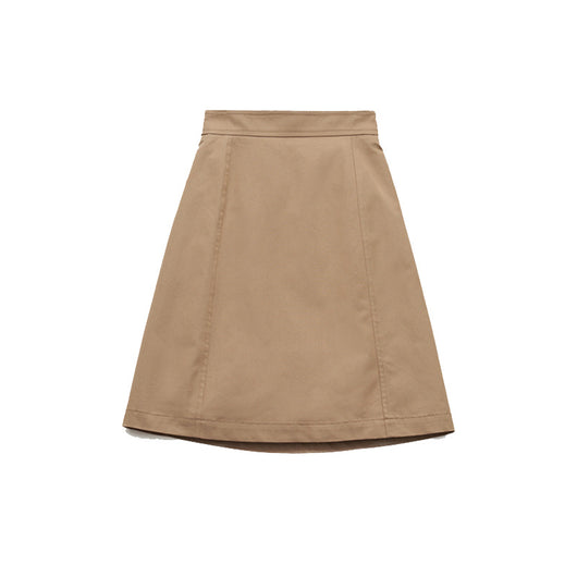 Falda A-Línea Cintura Alta de Algodón con Cuello de Solapa - Image 11