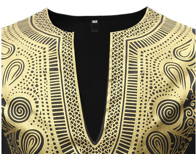 Conjunto de Camisas Estampado Étnico Africano para Hombre - Image 12