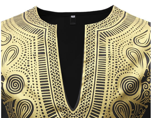 Conjunto de Camisas Estampado Étnico Africano para Hombre - Image 12