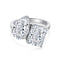 New Two-tone Diamond Ring Pear-shaped Ring Fashion DY120569 S W WH No5
