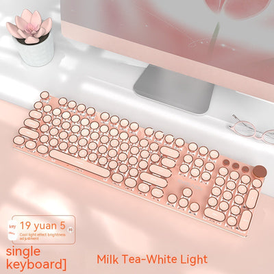 Teclado Mecánico Steampunk V20 con Cable - Diseño Industrial Retro - Image 11