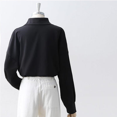 Camisa Suelta de Manga Larga Versátil en Poliéster - Image 11