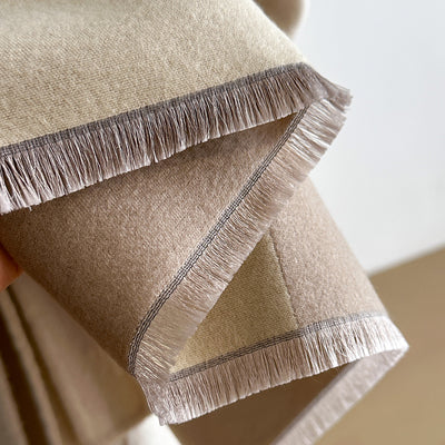 Bufanda de Imitación Cashmira con Flecos Versátil y Elegante - Image 4