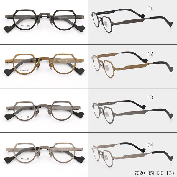 Marcos de Gafas Ultraligeros de Titanio Puro Estilo Retro