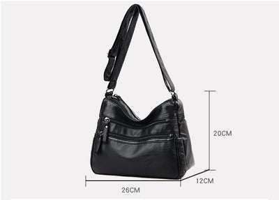 Bolso Bandolera de Cuero Genuino Lavado - Diseño Minimalista Versátil - Image 33