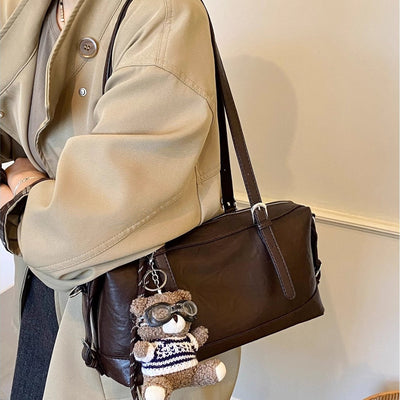 Bolso de Cuero Retro Marrón Weilan para Mujer - Bolsa Portátil de Cuero Encerado