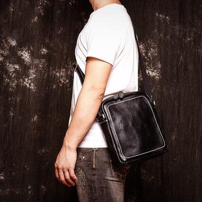 Bolsa Bandolera de Cuero Genuino Hecha a Mano - Satchel de Piel Curtida - Image 3