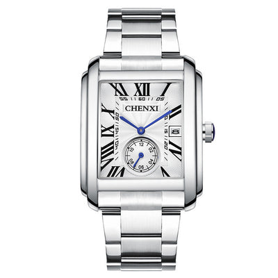 Reloj de Hombre Acero Inoxidable Cuadrado Resistente al Agua con Pulsera Personalizable - Image 5